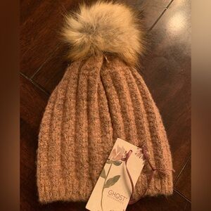 Cozy Knit Beanie with Faux Fur Pom